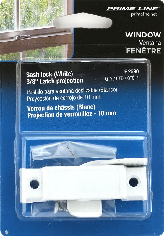 Prime-Line F 2590 Sash Lock, 2-15/16 in L x 3/4 in W Dimensions, Zinc