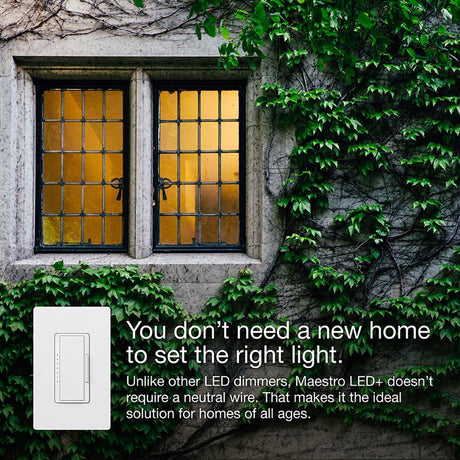 Lutron Maestro White 150 W 3-Way Dimmer Switch 1 pk