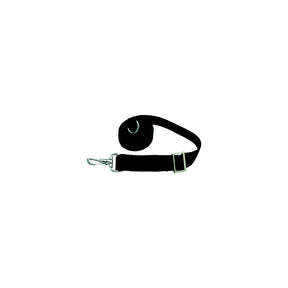 Taylor 11993 Adjustable Tie-Down Strap 6' Long With Stainless Steel Ring on One End and Snap on Other - Black, 2/pk
