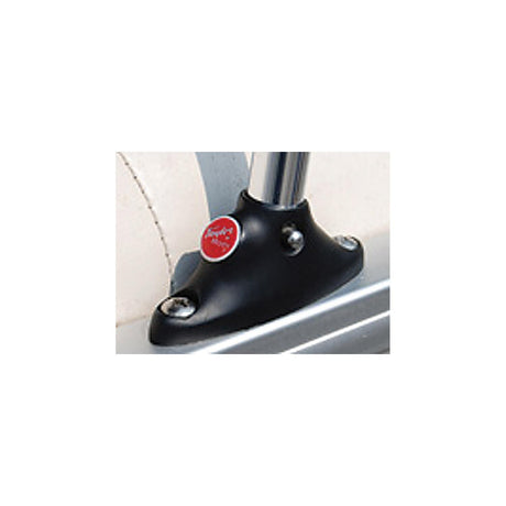 Taylor 3/4″ Anodized Aluminum Pontoon Flag Pole 30″ With Black Nylon Mount and U.S. Flag 16″ x 24″