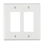 Leviton Decora White 2 gang Nylon Decorator Wall Plate 1 pk