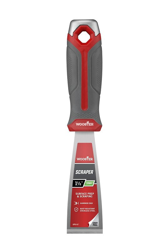 Wooster 8751-1-1/2 Scraper, 1-1/2 in W Blade, Stiff Blade, Stainless Steel Blade