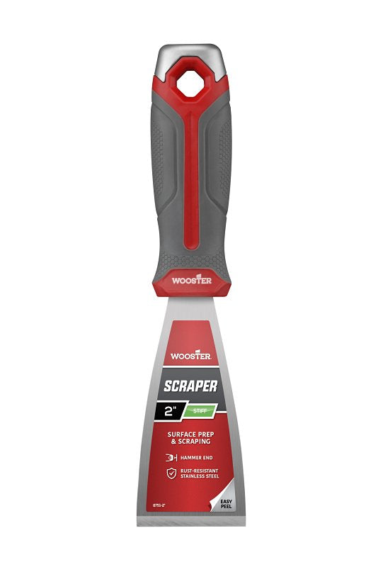 Wooster 8751-2 Scraper, 2 in W Blade, Stiff Blade, Stainless Steel Blade
