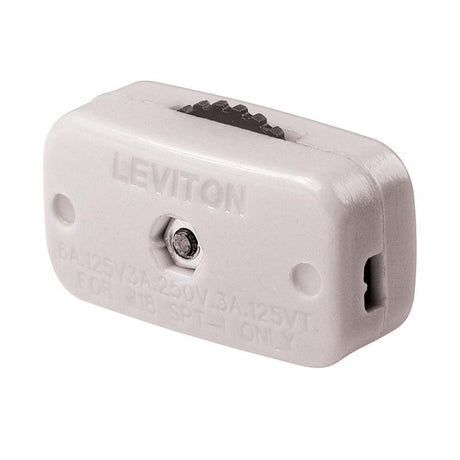Leviton 6 amps Single Pole Feed Through Switch White 1 pk