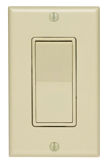 Leviton Decora 15 amps Single Pole Rocker Switch Ivory 1 pk