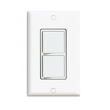 Leviton Decora 15 amps Single Pole Rocker Grounding Switch White 1 pk