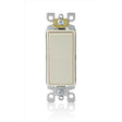 Leviton Decora 15 amps Single Pole Rocker AC Quiet Switch Light Almond 1 pk