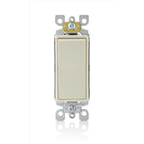 Leviton Decora 15 amps Single Pole Rocker AC Quiet Switch Light Almond 1 pk