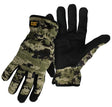 CAT CAT012270L Work Gloves, Men's, L, Touchscreen Thumb, Elastic, Open Cuff, Spandex, Digital Camouflage