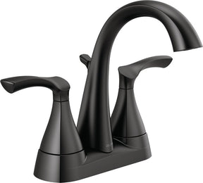 Delta SANDOVER Series 25748LF-BL Centerset Bathroom Faucet, 1.2 gpm, 2-Faucet Handle, 3-Faucet Hole, Plastic