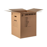 Duck 1139734 Kraft Box, 18 in L, 18 in W, 32 lb, Cardboard, Brown