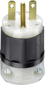 Leviton Industrial Nylon Ground/Straight Blade Plug 6-15P 18-10 AWG 2 Pole 3 Wire
