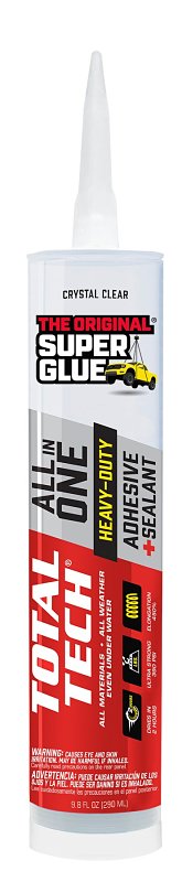 The Original Super Glue 11711002 Construction Adhesive, Clear, 9.8 oz, Cartridge