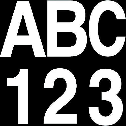 3" Gothic Number-White "4", 10 Pack