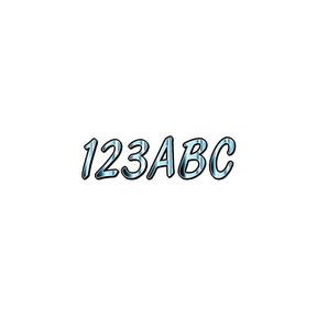 Hardline Series 400 Registration Kit, Smooth Cursive Font With Left to Right Color Gradation (Includes 4 Sets of 3″ A-Z, 0-9)