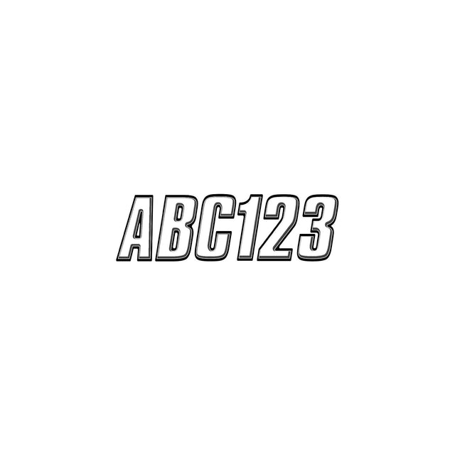 Hardline Series 800 Registration Kit, Block Style Solid Body With Bevel Effect, Contrasting Outline (Includes 4 Sets of 3″ A-Z, 0-9)