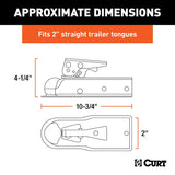Curt 25153 Trailer Coupler, 3500 lb, 2 in Ball, Steel