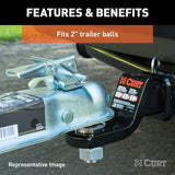 Curt 25153 Trailer Coupler, 3500 lb, 2 in Ball, Steel