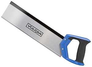 Vulcan TTH1314 Back Saw, 14 in L Blade, 12 TPI, Steel Blade, Two-Tone Soft Handle, Plastic Handle
