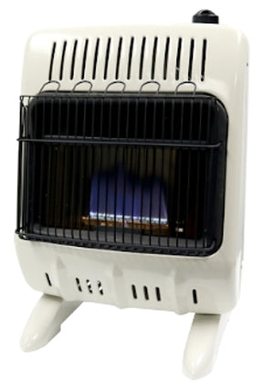 Mr. Heater MHVFDF10BF Series Vent-Free Blue Flame Heater, 200 sq-ft Heating Area, 20 lb Fuel Tank, 10,000 Btu, White