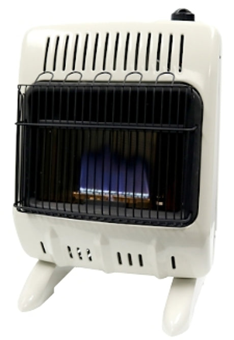 Mr. Heater MHVFDF10BF Series Vent-Free Blue Flame Heater, 200 sq-ft Heating Area, 20 lb Fuel Tank, 10,000 Btu, White