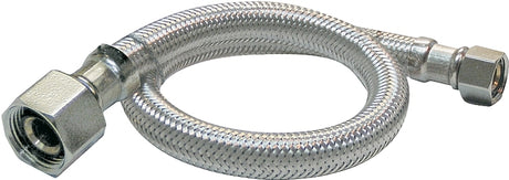 Plumb Pak EZ Series PP23817 Sink Supply Tube, 1/2 in Inlet, FIP Inlet, 1/2 in Outlet, FIP Outlet, Stainless Steel Tubing