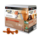 PWR DRIVE FTC17O38338L Structural Assembly Screw, 3/8 in Thread, 3-3/8 in L, Coarse Thread, Flat with Nibs Head, Steel