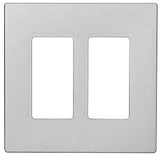 Eaton PJ Series PJS262SG-SP-L Wallplate, 4.87 in L, 4.94 in W, 2-Gang, Polycarbonate, Silver Granite, High-Gloss, Pack of 6