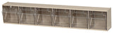 Quantum Storage Systems RQTB306IV Tip Out Bin, 3-5/8 in L, 23-5/8 in W, 4-1/2 in H, 6-Compartment, Polystyrene, Ivory
