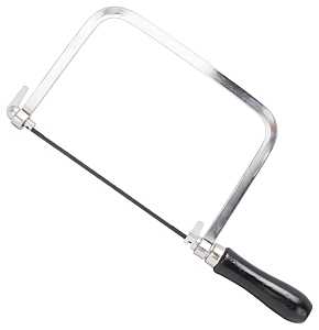 Vulcan JL52079 Coping Saw, 6 in L Blade, (3) 24 TPI, (1) 1 TPI and (1) 15 TPI, Carbon Steel Blade, Ergonomic Handle