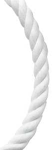 Baron 54021 Rope, 5/8 in Dia, 140 ft L, 5/8 in, 1169 lb Working Load, Nylon, White