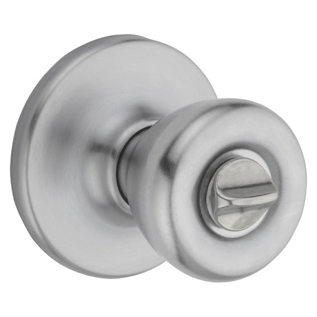 Kwikset 300T 26D 6AL RCS Privacy Lockset, Tylo Design, Knob Handle, Satin Chrome, Metal, ADA Compliant, Universal Hand