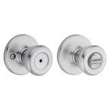 Kwikset 300T 26D 6AL RCS Privacy Lockset, Tylo Design, Knob Handle, Satin Chrome, Metal, ADA Compliant, Universal Hand