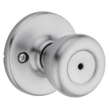 Kwikset 300T 26D 6AL RCS Privacy Lockset, Tylo Design, Knob Handle, Satin Chrome, Metal, ADA Compliant, Universal Hand