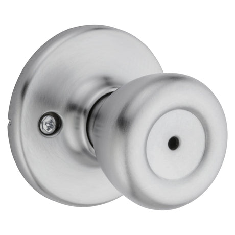 Kwikset 300T 26D 6AL RCS Privacy Lockset, Tylo Design, Knob Handle, Satin Chrome, Metal, ADA Compliant, Universal Hand