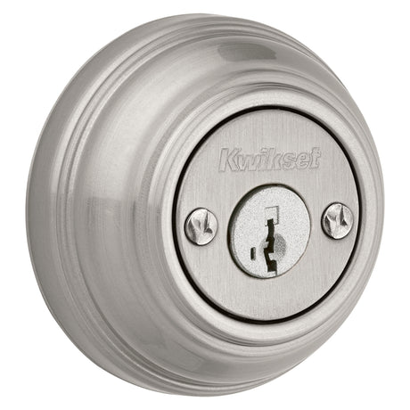 Kwikset 99850-074 Deadbolt, 1 Grade, Metal, Satin Nickel, 2-3/8 to 2-3/4 in Backset, K4, KW1 Keyway