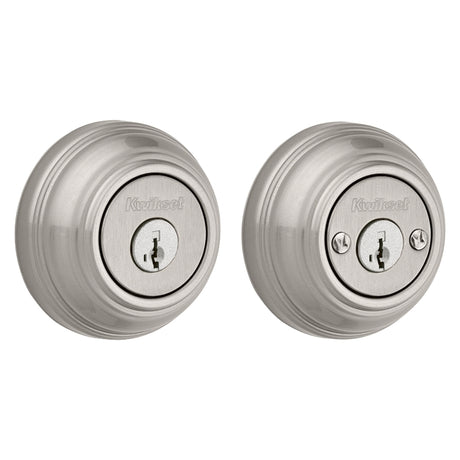 Kwikset 99850-074 Deadbolt, 1 Grade, Metal, Satin Nickel, 2-3/8 to 2-3/4 in Backset, K4, KW1 Keyway