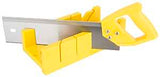 Vulcan JL42402 Miter Box with Saw, 4 in W Cutting, 2-1/4 in D Cutting, Plastic, Yellow