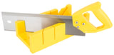 Vulcan JL42402 Miter Box with Saw, 4 in W Cutting, 2-1/4 in D Cutting, Plastic, Yellow