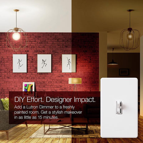 Lutron Toggler White 150 W 3-Way Dimmer Switch 1 pk