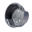 Southwire 54151-CFNB Ceiling Fan Box, 4 in W, 1-1/2 in D, 4 in H, 5-Knockout, Steel, Galvanized