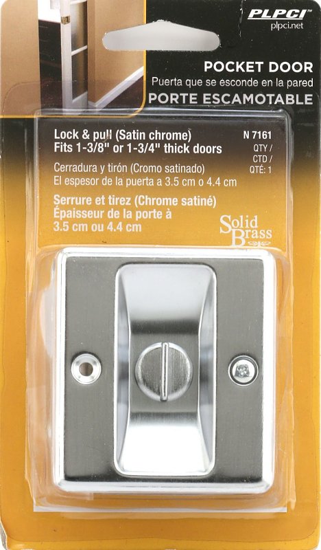 Prime-Line N 7161 Privacy, Brass, Satin Chrome