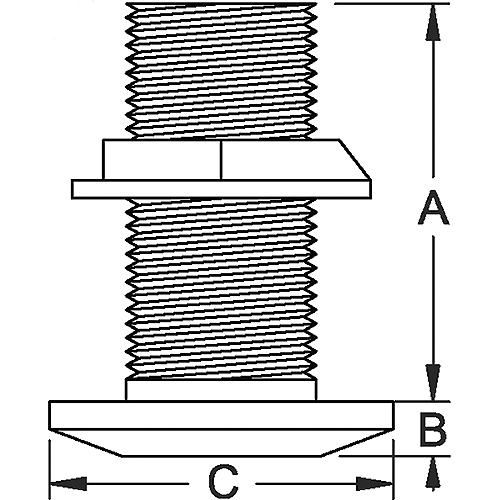 1-1/2" Thru-Hull With Nut