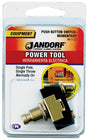 Jandorf 61122 Switch, 10/15 A, 125/250 V, SPST, Screw Terminal, Black/Silver