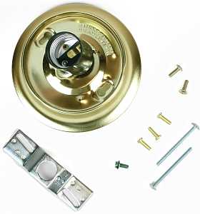 Jandorf 60221 Glass Shade Lamp Holder, 250 V, 60 W, Brass Housing Material