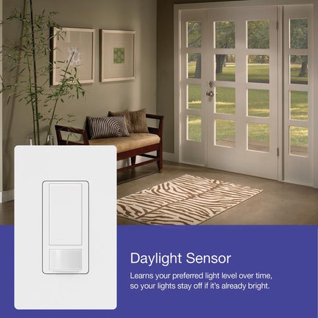 Lutron Maestro Occupancy 2 amps Single Pole Motion Sensor Switch White 1 pk