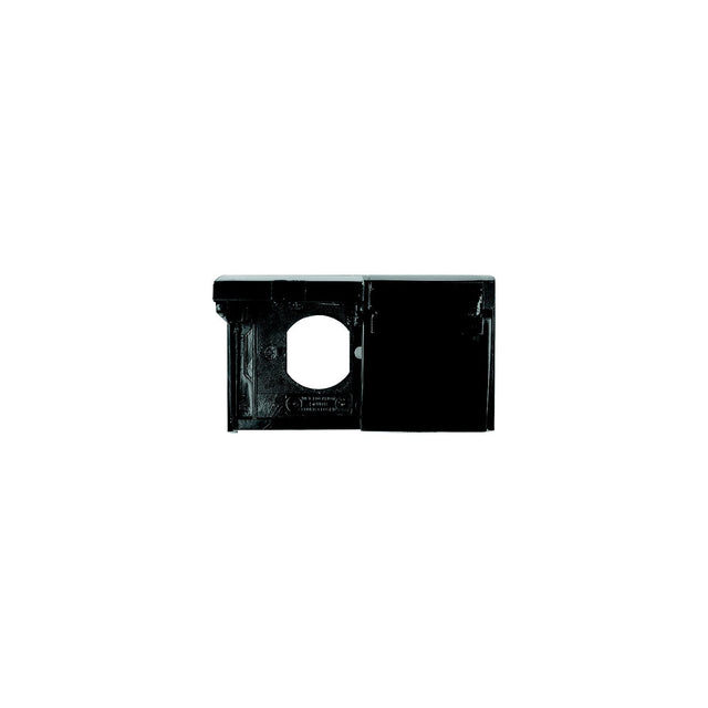JR Products 0512115 Black Duplex Weatherproof RV Outlet Cover