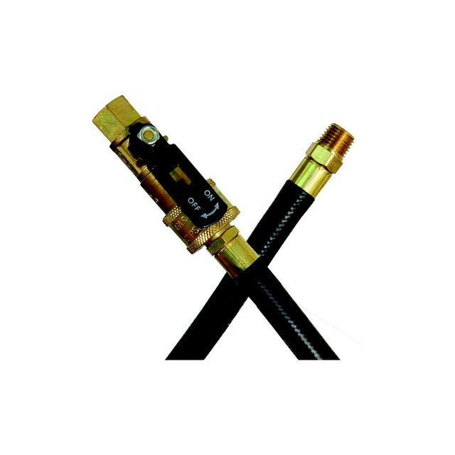 JR Products RV Rubber Appliance Hose with 1/4″ Quick Disconnect Male & Quick Disconnect Coupler Ends