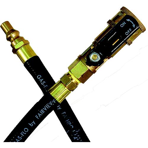 JR Products RV Rubber Appliance Hose with 1/4″ Quick Disconnect Coupler & Male Pipe Thread Ends