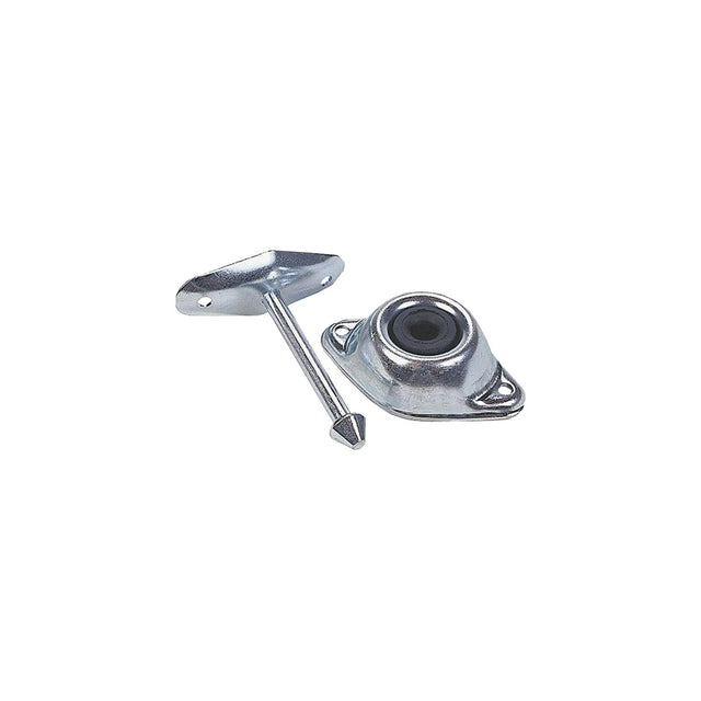 JR Products 10294 Zinc Plated Steel Straight Plunger 4-3/4″ RV Door Stop